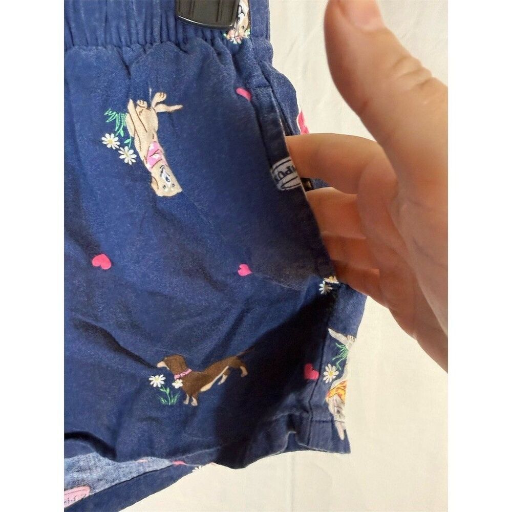 Joyspun Sleep Shorts Womens Size XS Navy Blue Dog Print Hearts Elastic - Picture 4 of 9